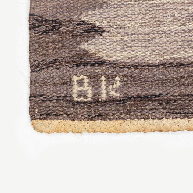 Berit Koenig, rug "Viggen", flat weave, approximately 203 x 140 cm, signed BK SH.