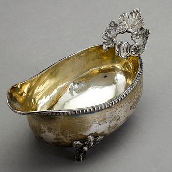 GRÄDDSNÄCKA, silver Jacob lampa, Stockholm 1780. Rokoko. Total vikt 257 gr.