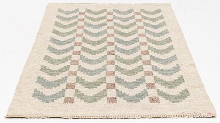 Brita Grahn, a flat weave carpet, c 219 x 126 cm, signed B Grahn.