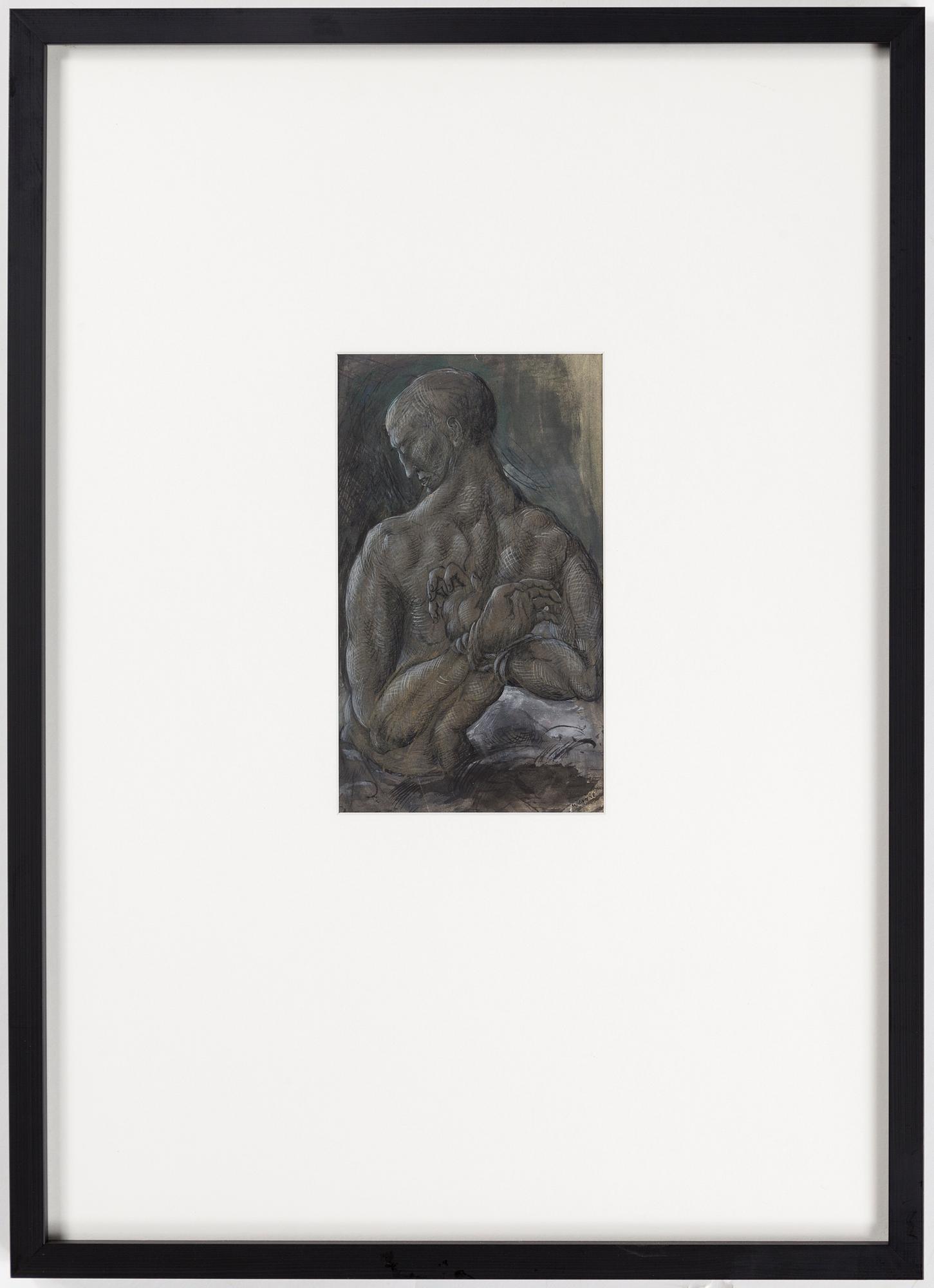 PETER WEISS, mixed media on paper, signed Weiss and dated 46.