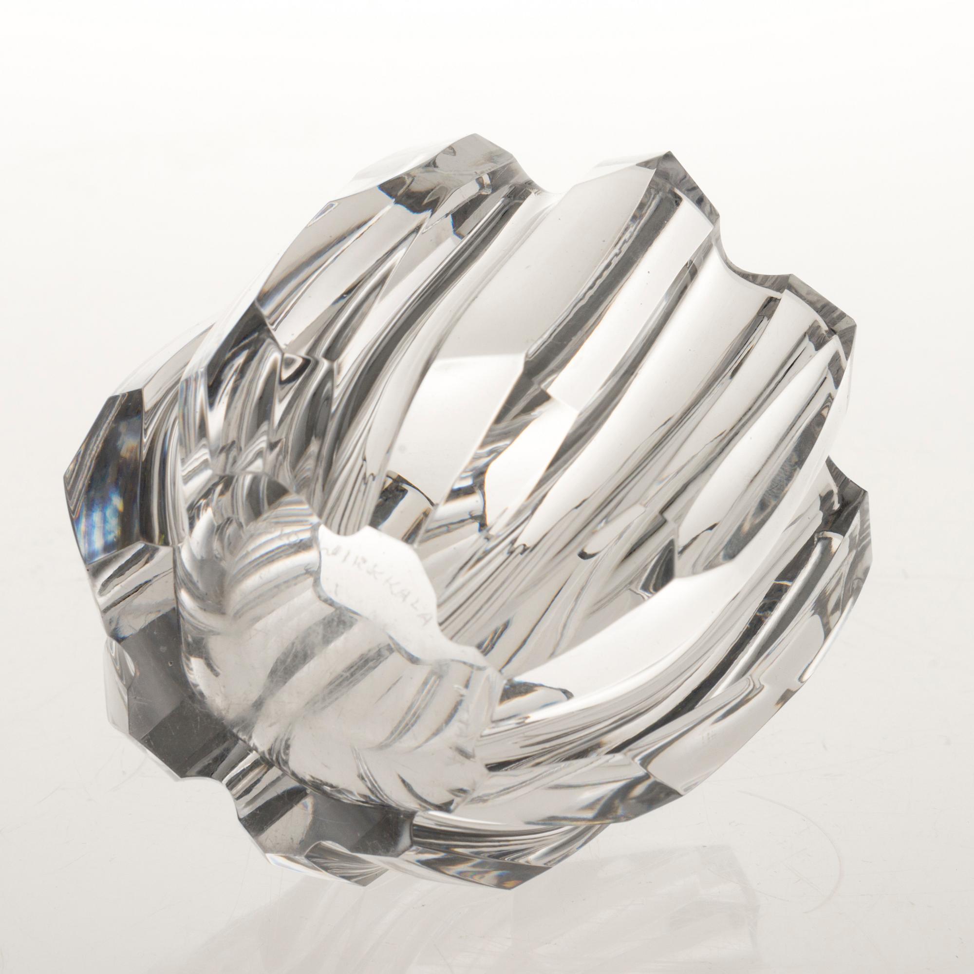 A Tapio Wirkkala glass vase model 3272, signed Tapio Wirkkala Iittala.