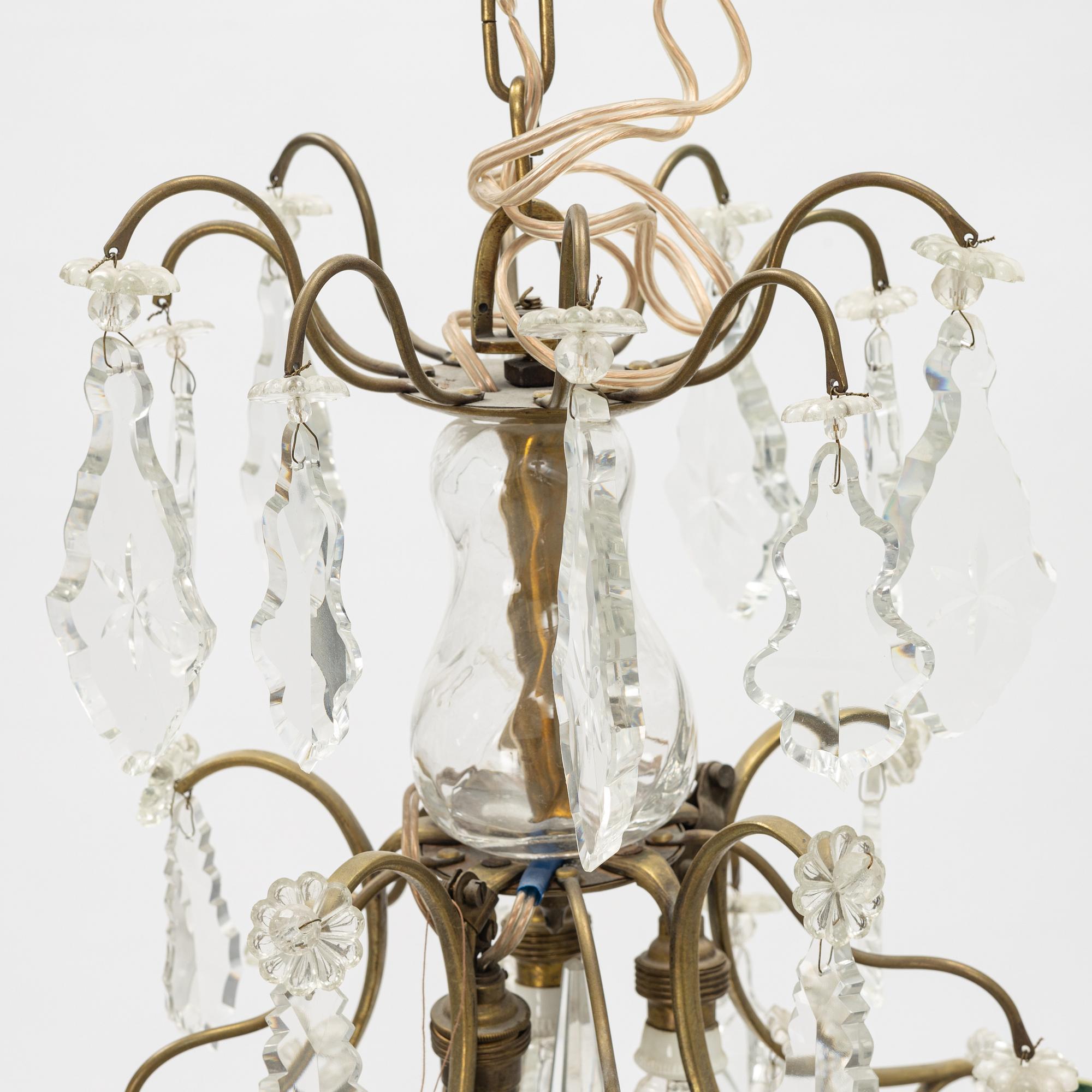 A Rococo Style Chandelier, 20th Century.