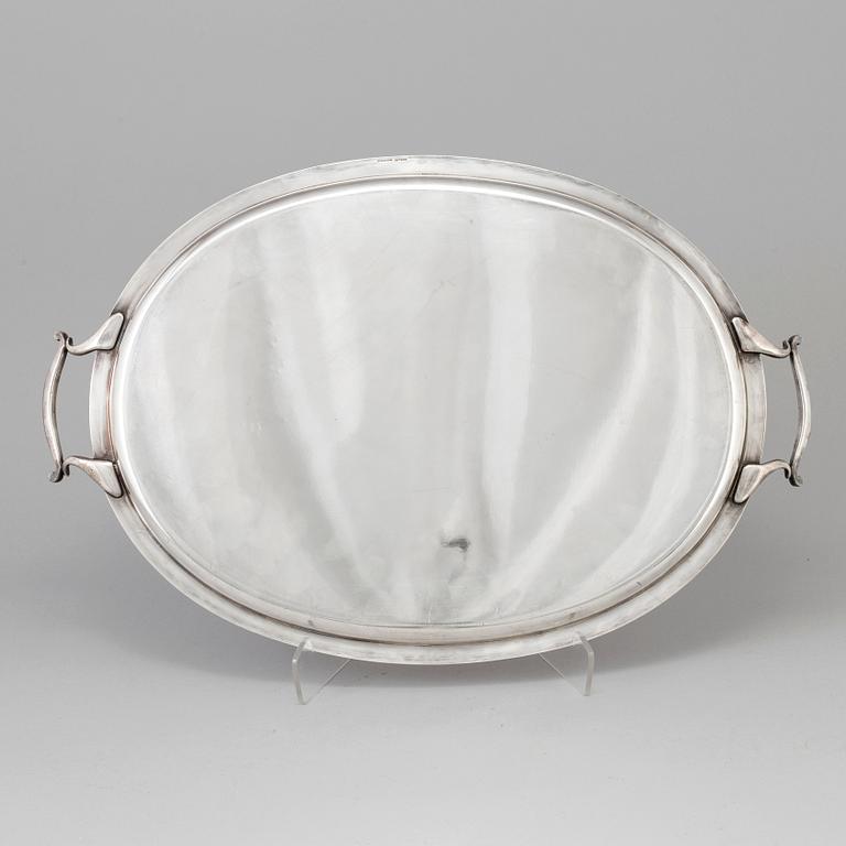 A SILVER PLATED TRAY, CG Råström, Stockholm, 20th century.