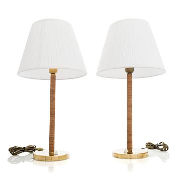 Gunilla Jung, Pair of table lamps, model 2017, Orno, 1930-1940s.