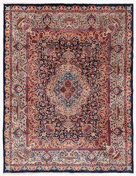 Carpet, Kashmar old, approx. 390 x 298 cm.