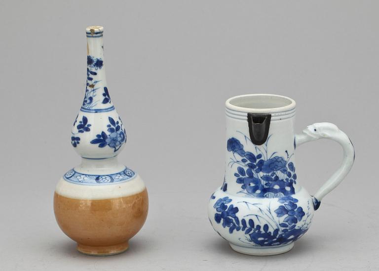 VATTENDROPPARE samt KANNA, poslin, Kina, Qing dynastin, Kangxi (1662-1722).