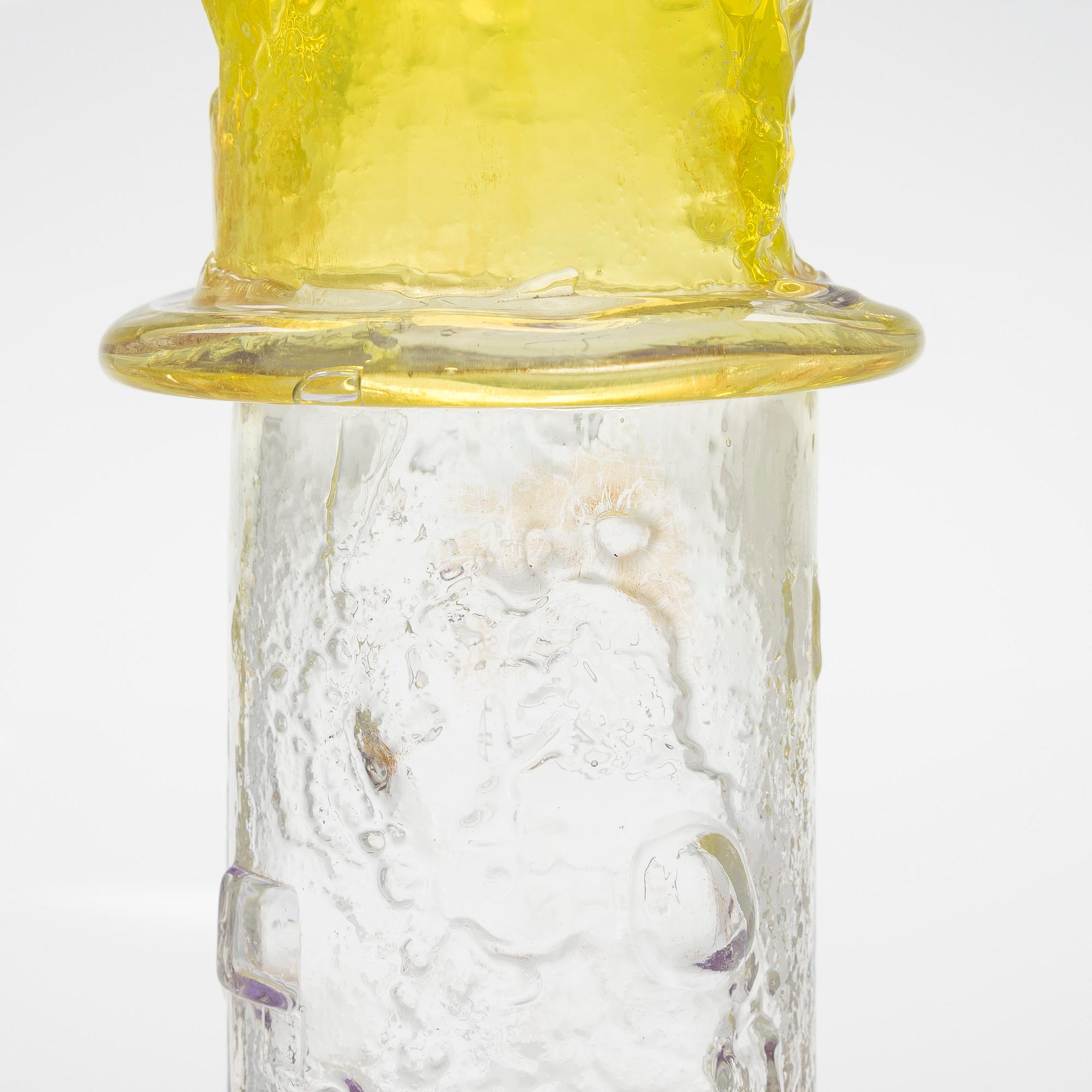 Oiva Toikka, maljakko, "Bambu", signeerattu Oiva Toikka, Nuutajärvi Notsjö.