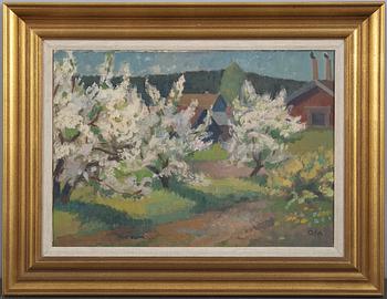 Onni Oja, "BLOMMANDE ÄPPELTRÄD".