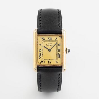 must de Cartier, Tank, armbandsur, 23,5 x 23 (30,5) mm.