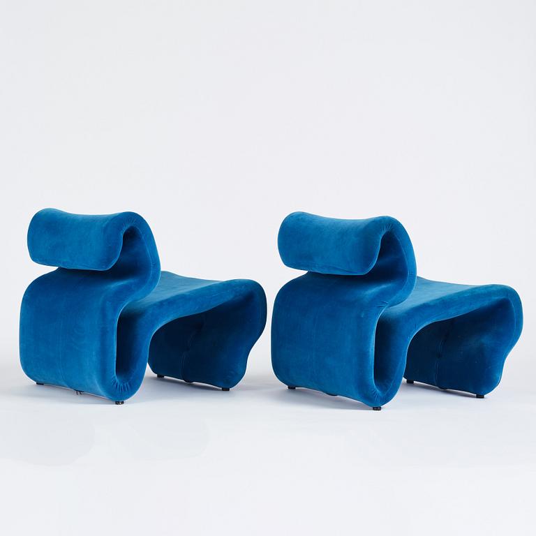 Jan Ekselius, a pair of lounge chairs, 'Etcetera', J.O. Carlssons Möbel AB, Vetlanda, 1960-70s.