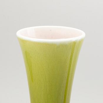 A pair of Rörstrand creamware vases, circa 1900.