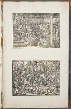 INBUNDEN SAMLING TRÄSNITT, efter Jost Amman, Frankfurt am Main, Tyskland, 1573.