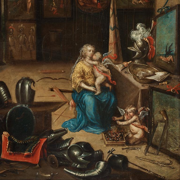Jan van Kessel I Hans krets, Allegori över kriget.
