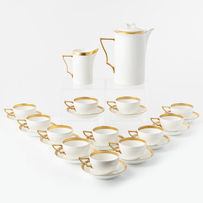 Karin Björquist, kaffeservis, 14 delar, benporslin, "Nobel", Rörstrand.