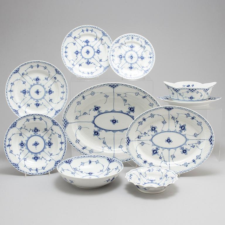 ROYAL COPENHAGEN, a part 'Musselmalet' porcelain dinner service, Denmark (53 pieces).