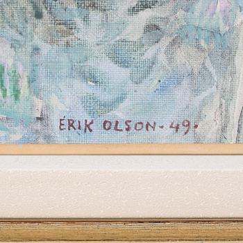 ERIK OLson, oil on canvas, signed and dated 1949.