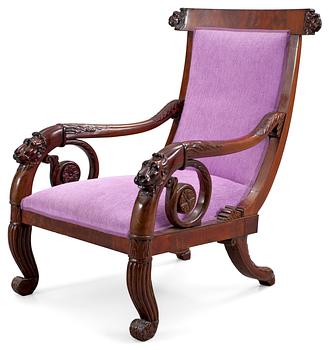 334. An Empire 19th century armchair.