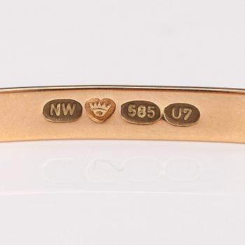 Armband, 14K guld, Westerback, Helsingfors 1973.