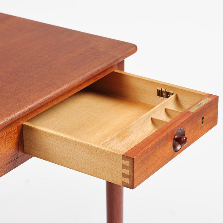 Hans J. Wegner, a model PP305 teak desk, PP Møbler, Denmark 1970s.