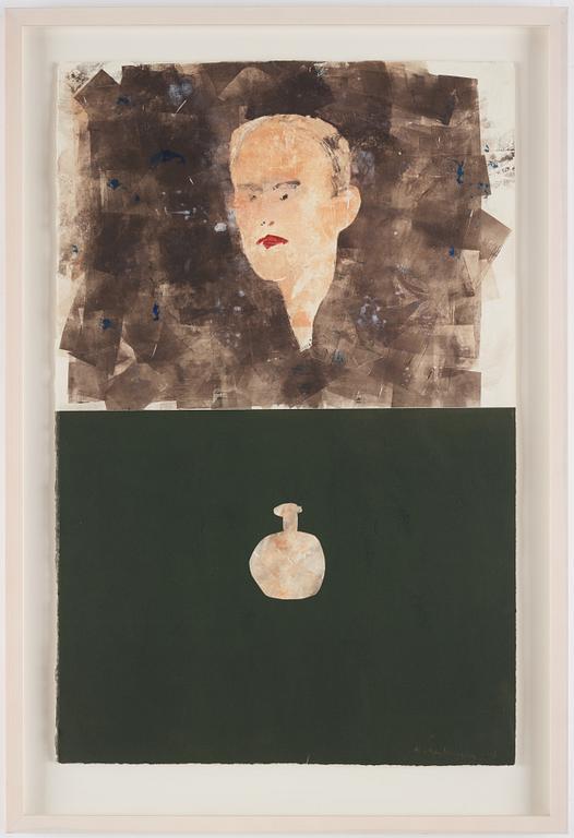 LENNART ASCHENBRENNER, mixed media on paper. Signed and dated 03.