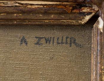 AUGUSTIN ZWILLER, an oil on canvas. Signed.