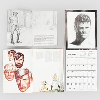 Tom of Finland (Touko Valio Laaksonen), ja Dom Orejudos (Etienne & Stephen) sekä Jim Frecnh (Rip Colt), lehtiä 6 kpl, sekä kalenteri, 1970-90-luku.