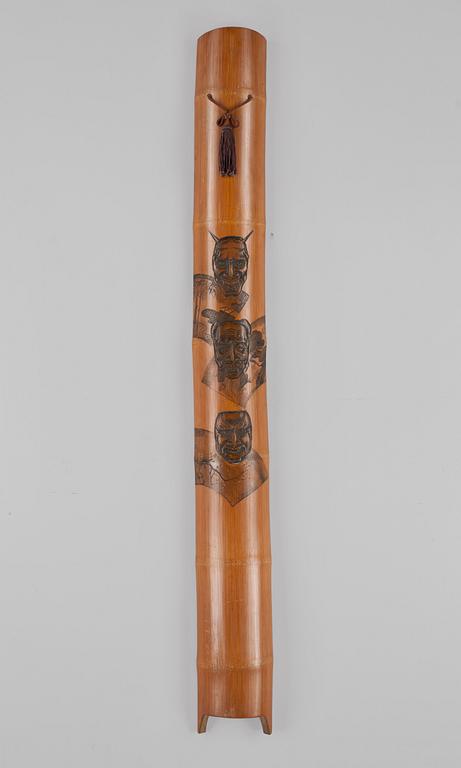 DEKORELEMENT, ett par, bambu, Japan, 1900-tal.