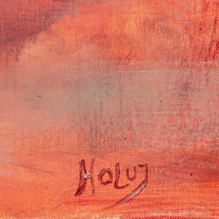 TOMASZ HOLUJ, oil on canvas, signed and dated 2014 verso.