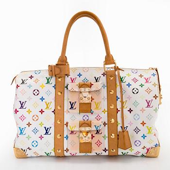 Louis Vuitton, X Takashi Murakami, laukku, "Multicolour Keepall 45", Limited Edition.