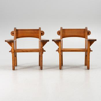 David Rosén, a pair of 'Berga' armchairs, Nordiska Kompaniet, 1940s.
