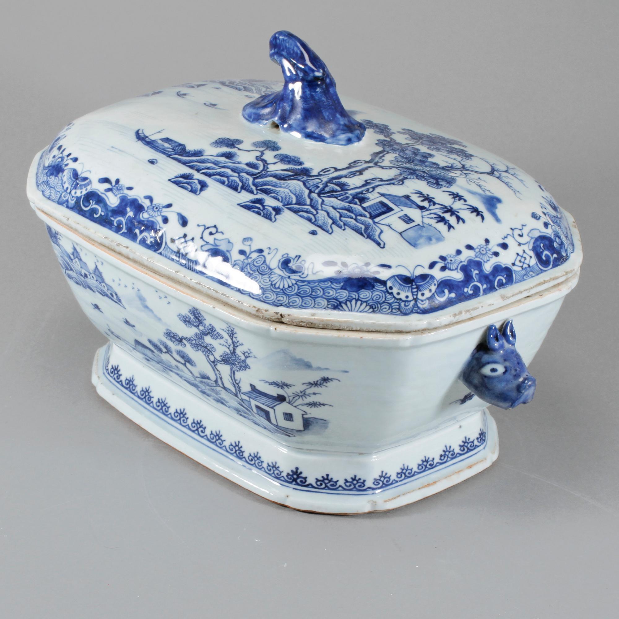 TERRIN, porslin, Kina, 1700-tal.