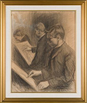 Aukusti Koivisto, Taideopiskelijat (Ollila, Sallinen, Ruokokoski).