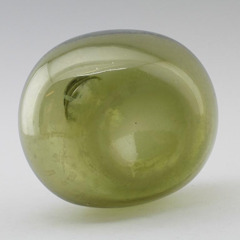 FLASKA, gröntonat glas, 1700-tal.