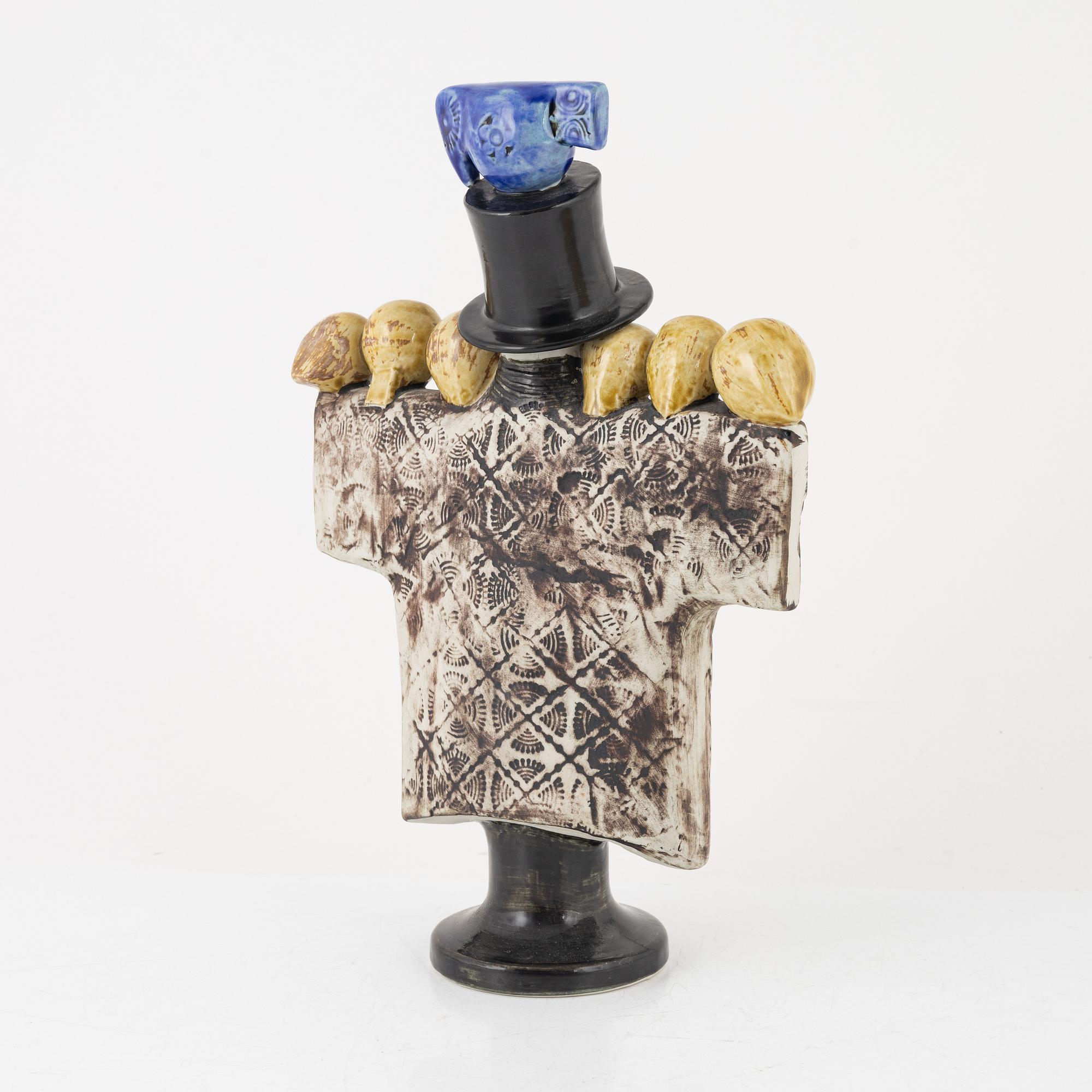 Lisa Larson, figurin, "Fågelskrämma", Gustavsberg, 1970-71.