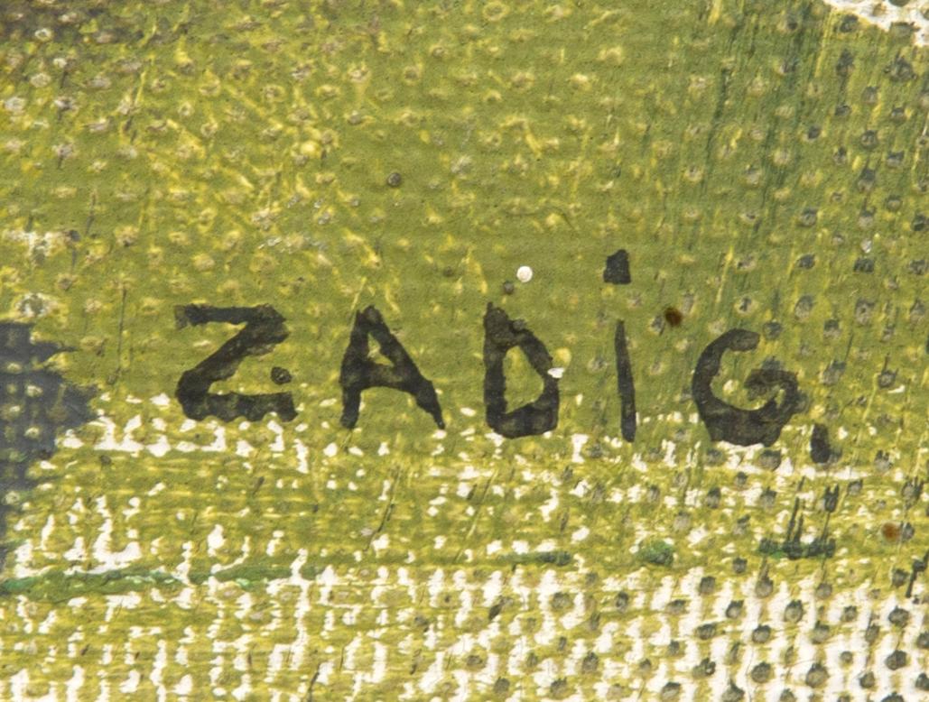 Jacques Zadig, olja på duk signerad.