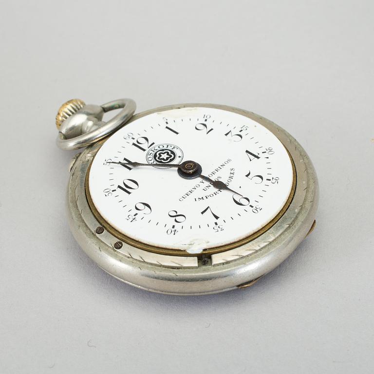 POCKET WATCH, 28 pcs, silver and base metal, circa 1900.