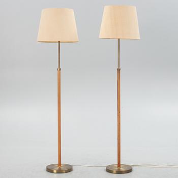 Bertil Brisborg, floor lamps, a pair, model "32160", Nordiska kompaniet 1940s.