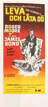 Filmaffischer 4 st James Bond.