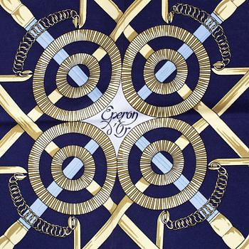 Hermès, an 'Eperon d'Or' silk scarf.