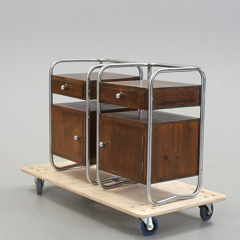 NATTDUKSBORD, ett par, funkis, 1930/40-tal.