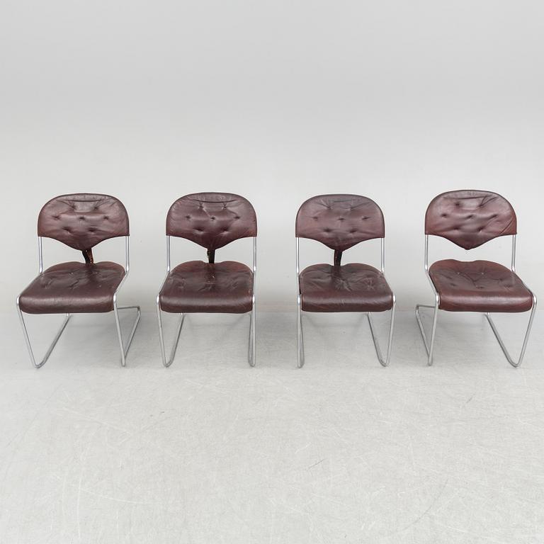 A set of four chairs by Sam Larsson, Dux, late 20th century.