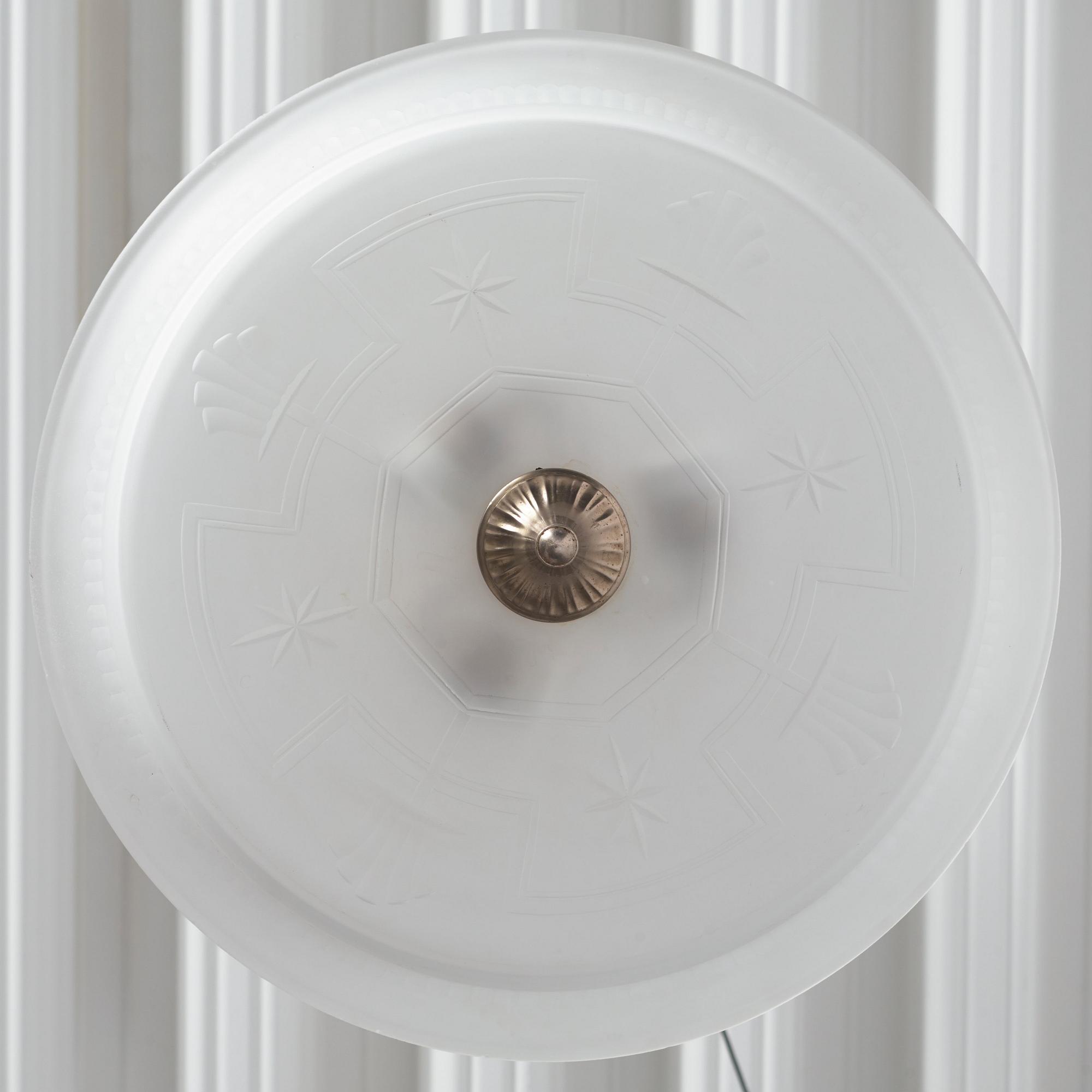 Edward Hald, & Erik Tidstrand, a ceiling lamp, Orrefors & Nordiska Kompaniet, 1920s-30s.