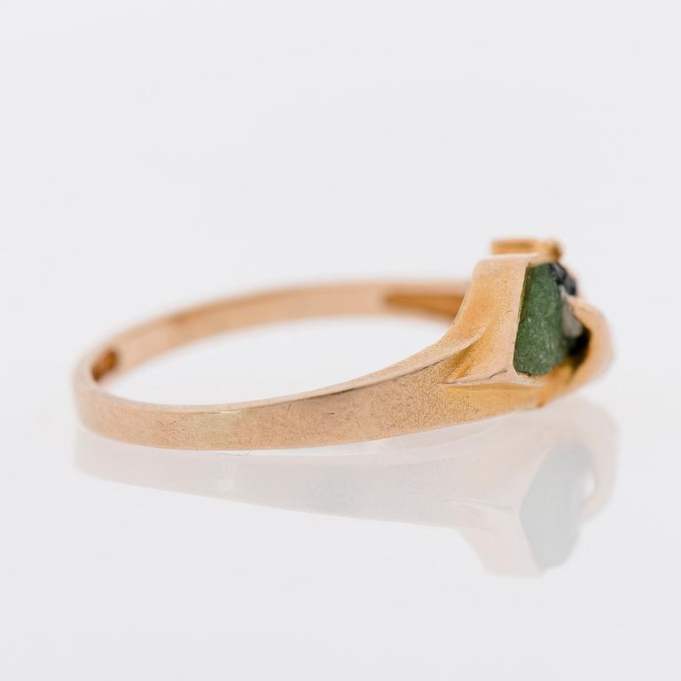 SORMUS, zoisiitti, 14K kultaa. Björn Weckström, Lapponia 1979.