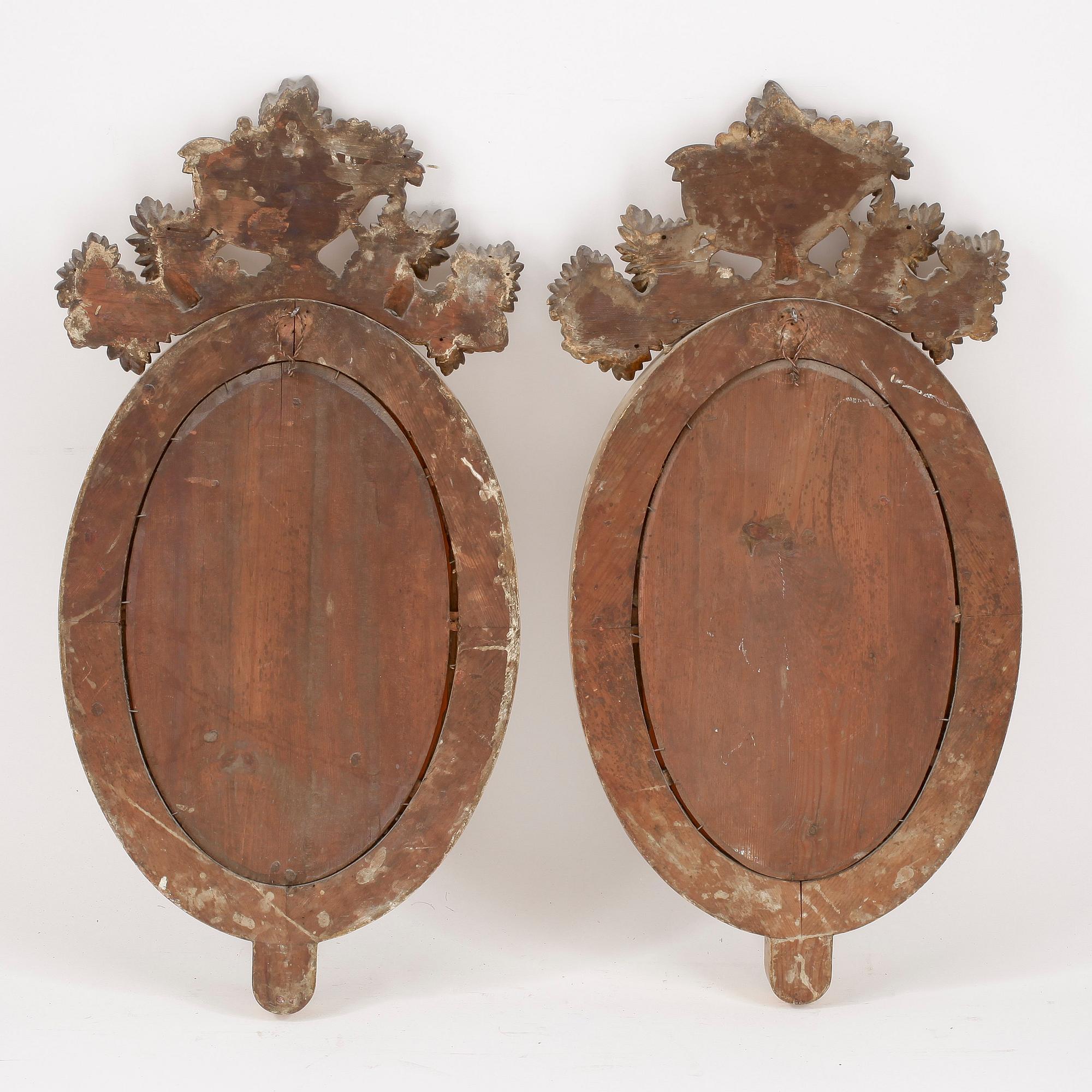 SPEGELLAMPETTER, ett par, 1800-tal.