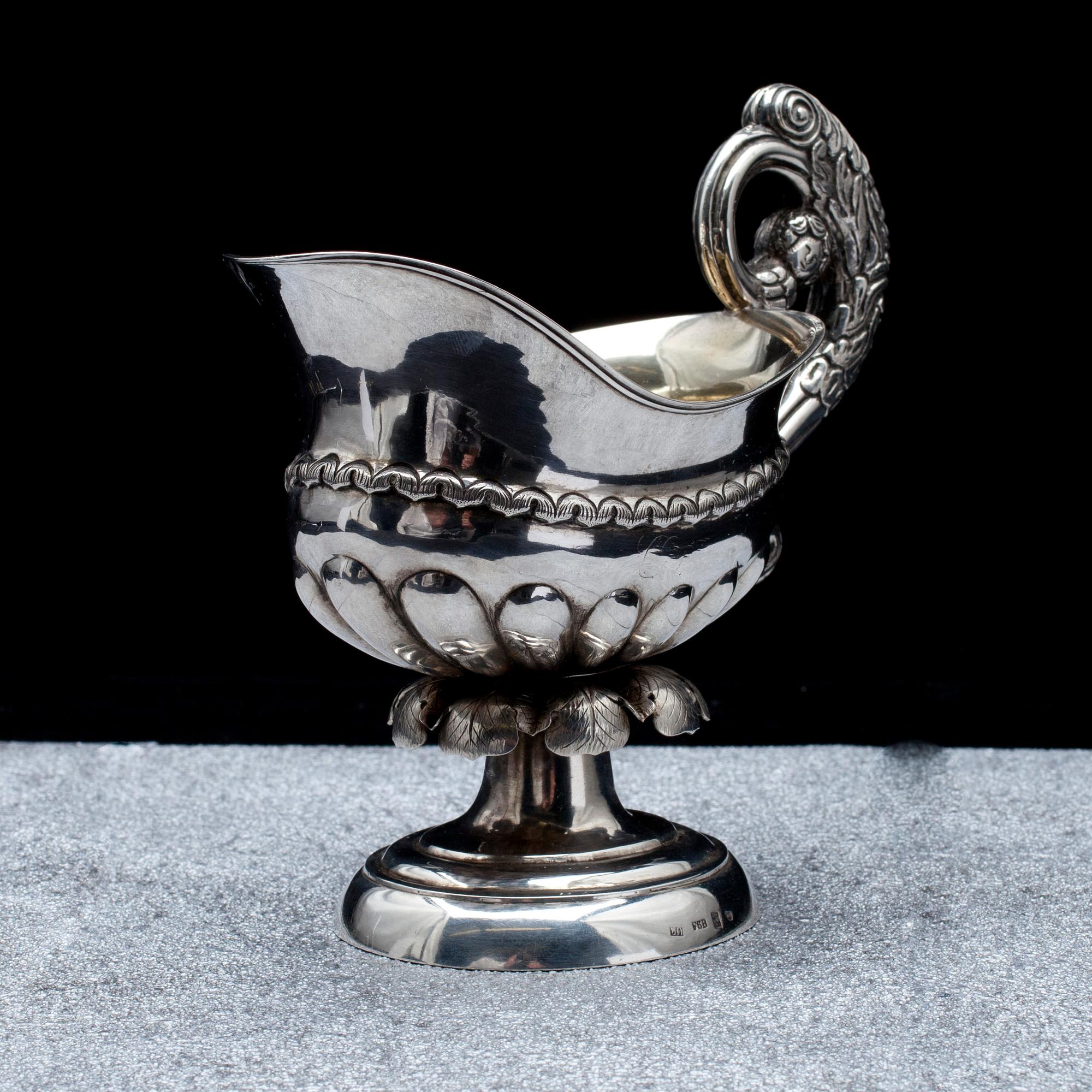 GRÄDDSNÄCKA, silver, Fromholt Strandberg Uleåborg, 1853. Paino 170,7 g.