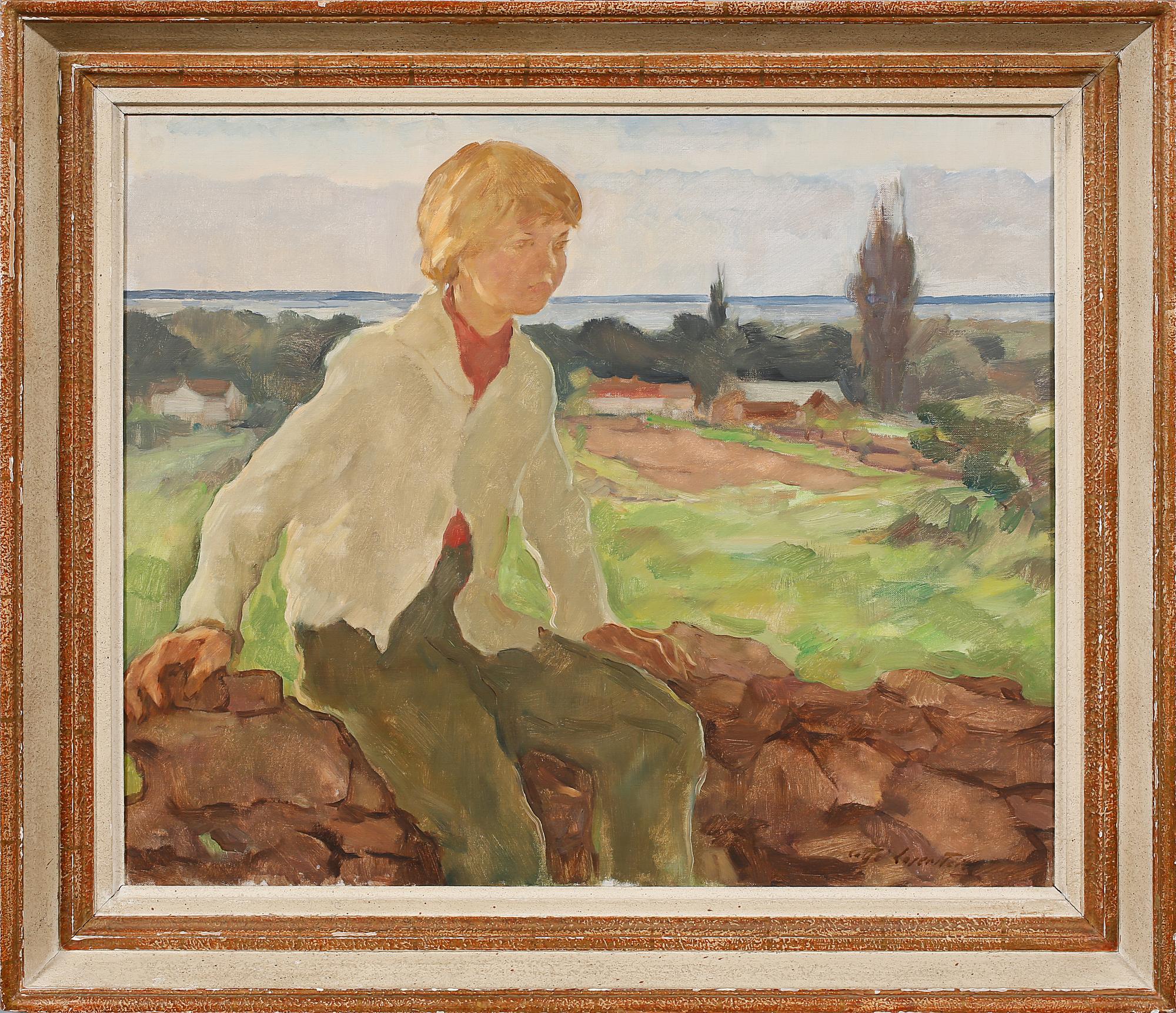 LOTTE LASERSTEIN, olja duk, signerad.