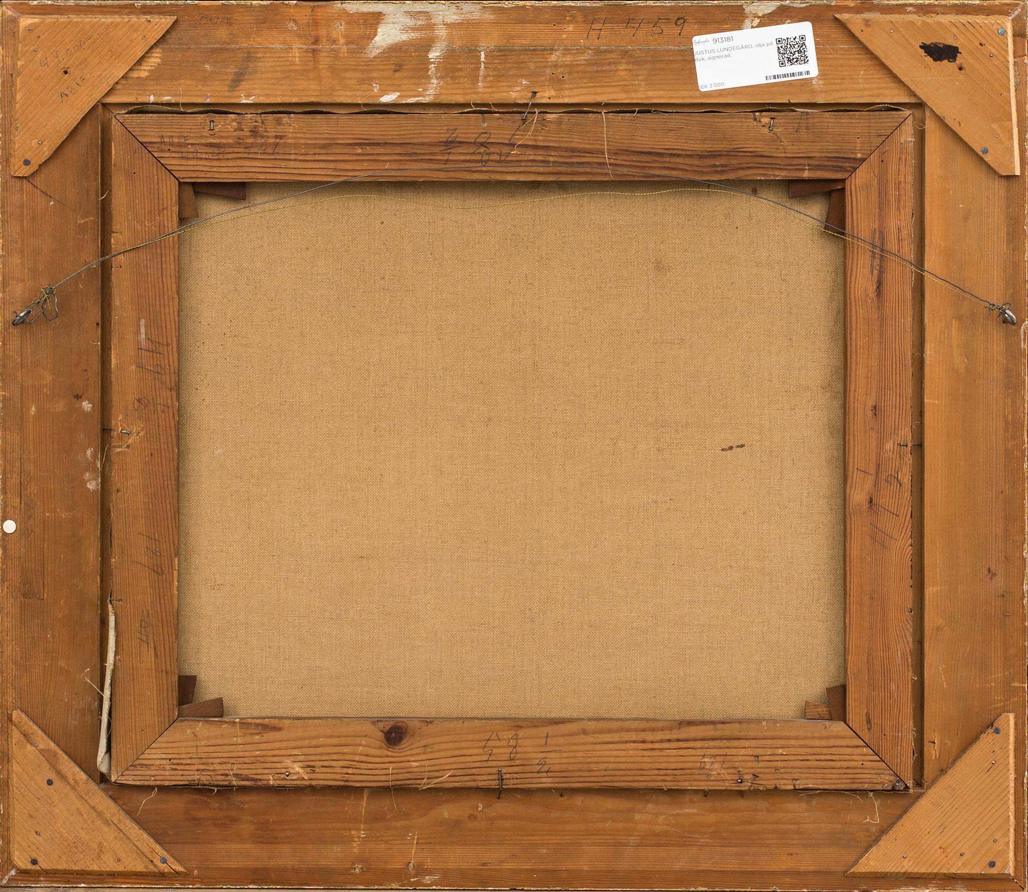 JUSTUS LUNDEGÅRD, olja på duk, signerad.