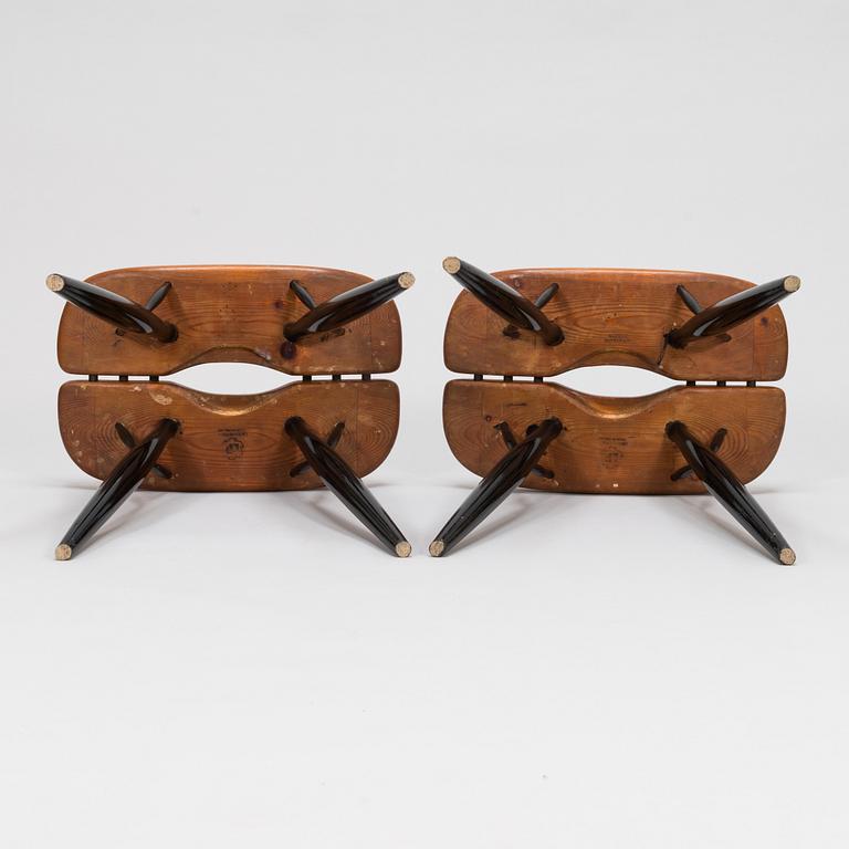 Ilmari Tapiovaara, Two 1960's 'Pirkka' stools for Laukaan Puu.