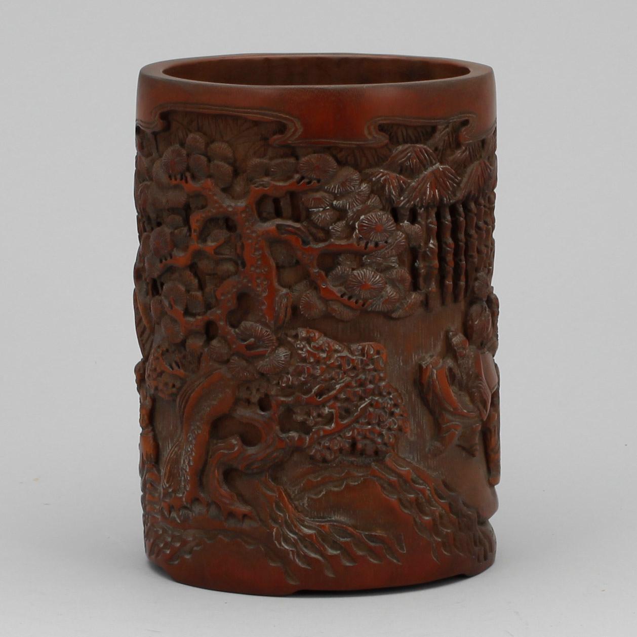 PENSELSTÄLL, bambu, 1900-talets första hälft.