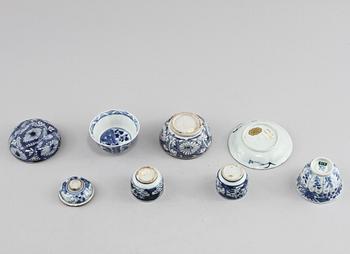 PARTI PORSLIN, 6 delar, Kina, 1700/1800-tal.
